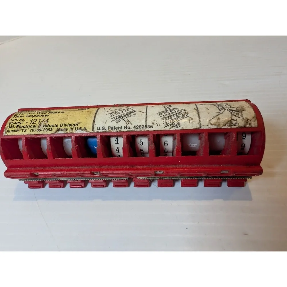3M Scotch Code STD-0-9 Wire‎ Marker Tape Dispenser
